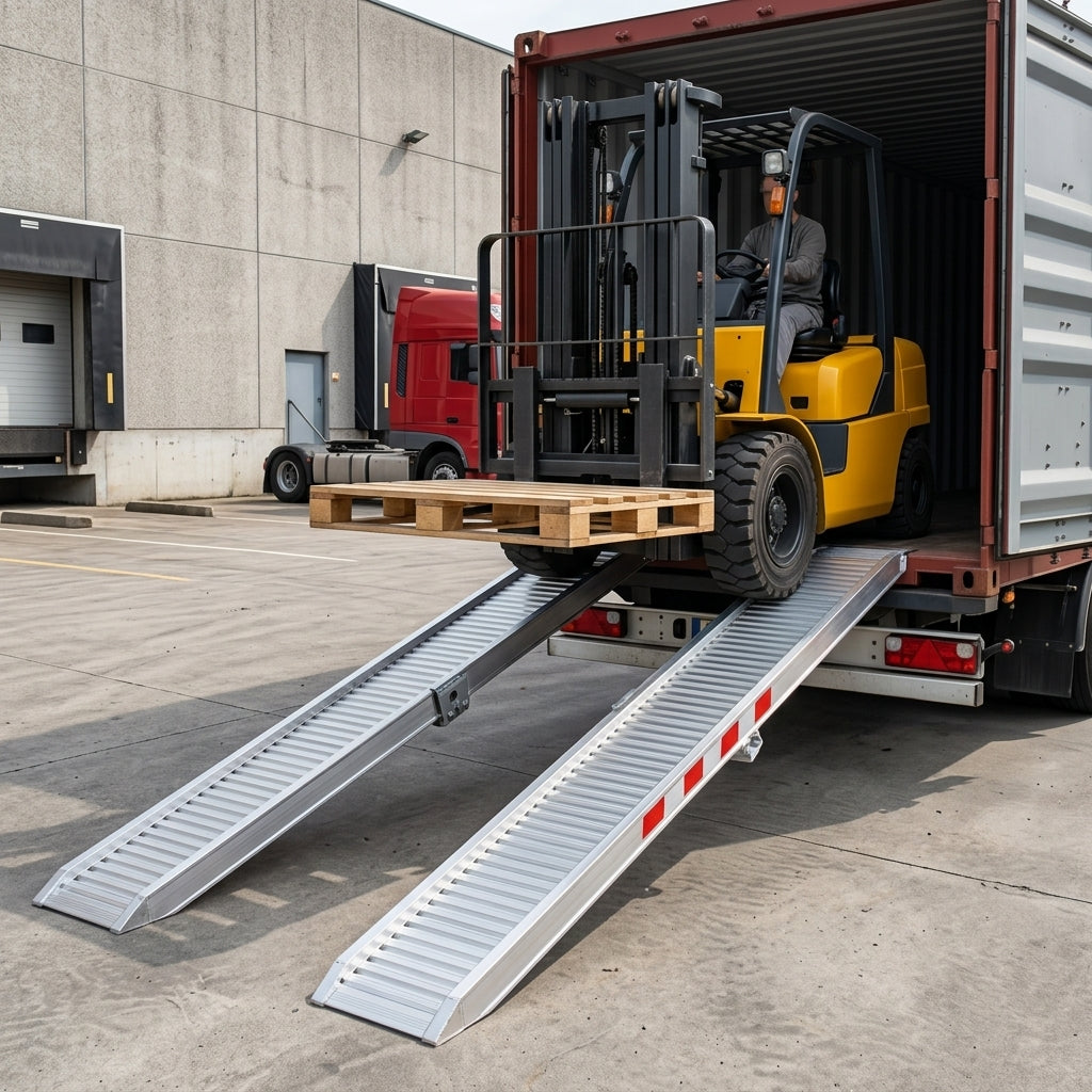 2500mm Aluminium Loading Ramps 400mm Wide 5000kg Capacity