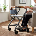 Indoor Rollator 4-Wheel with Seat and Accessory Bag