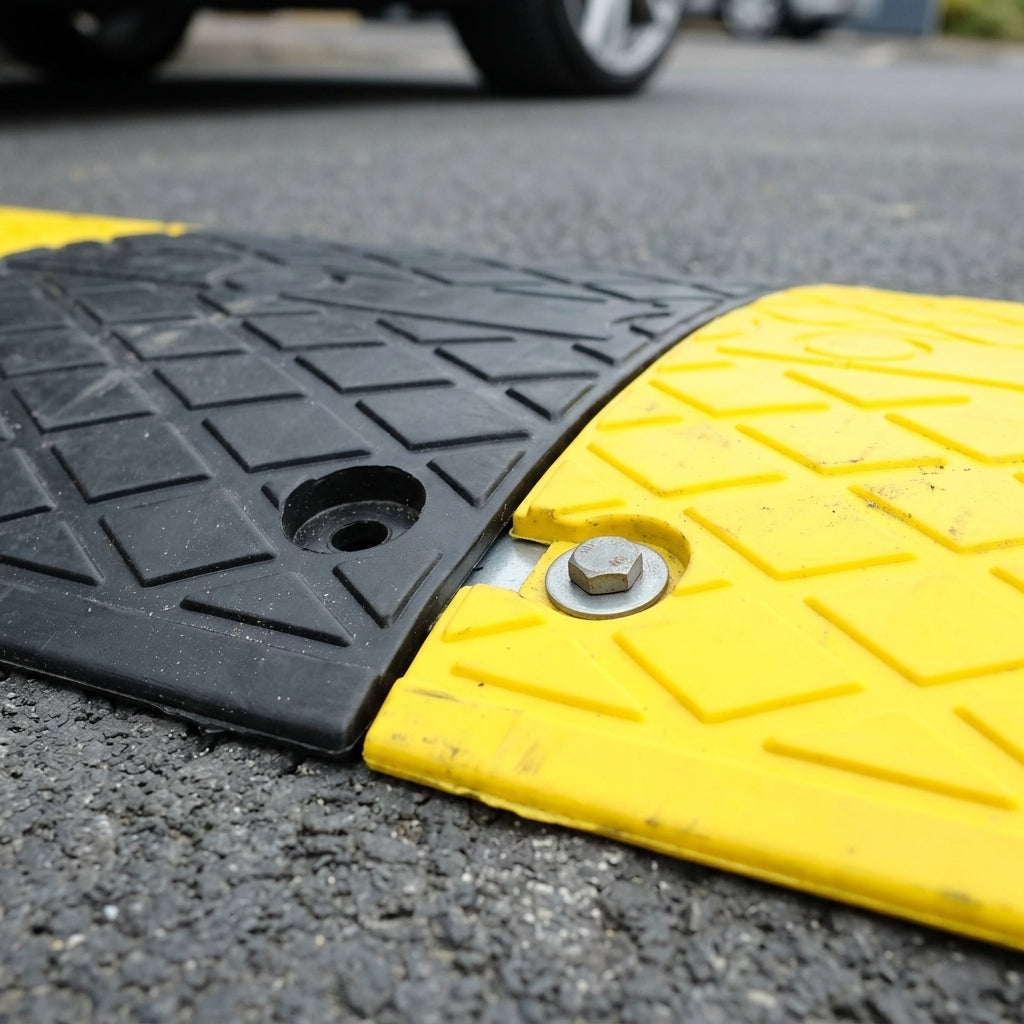 2500mm x 450mm Heavy Duty Speed Bump with Steel Plate (view 2)