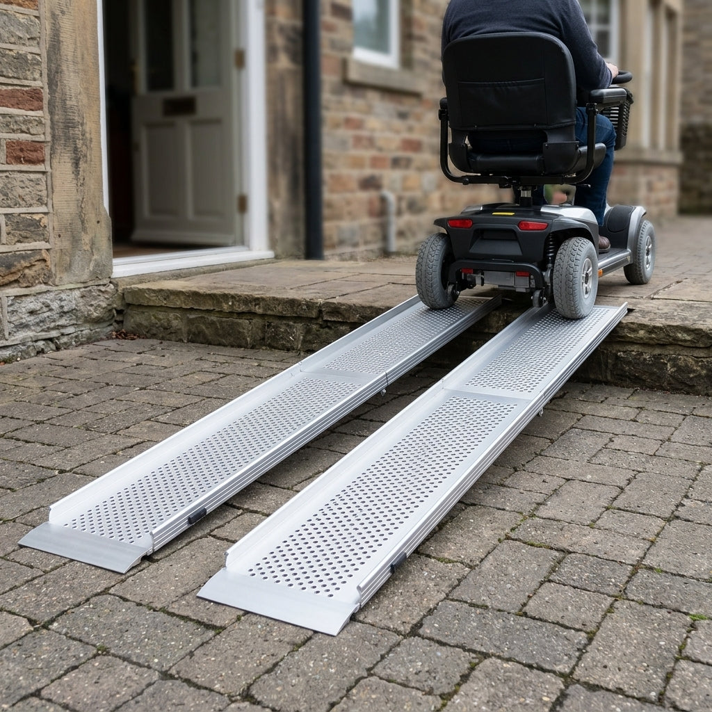 1100mm - 2000mm Folding Mobility Scooter Ramps