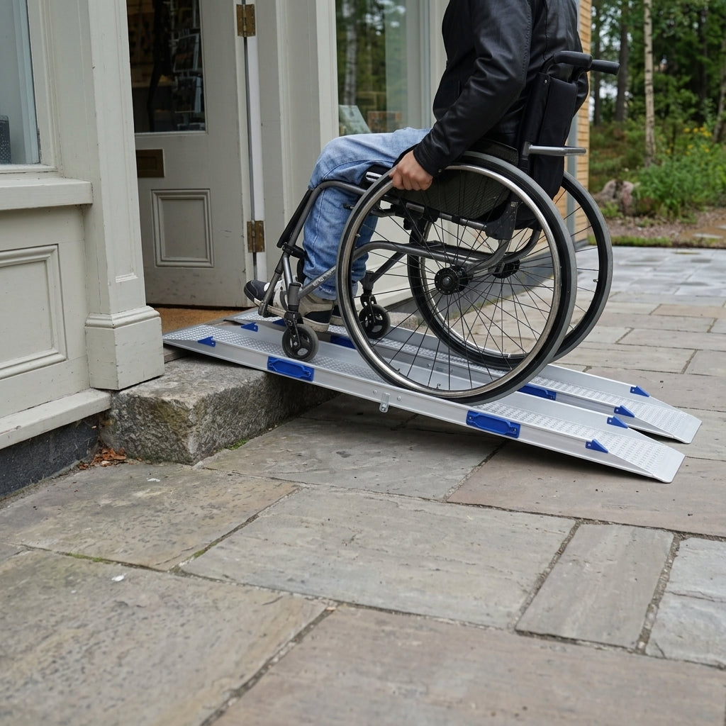 1100mm Folding Channel Ramps - 400kg Capacity