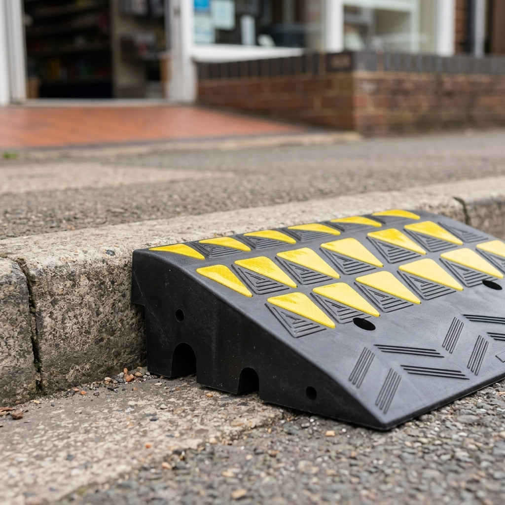 150mm High Rubber Kerb Ramp Pair (view 2)
