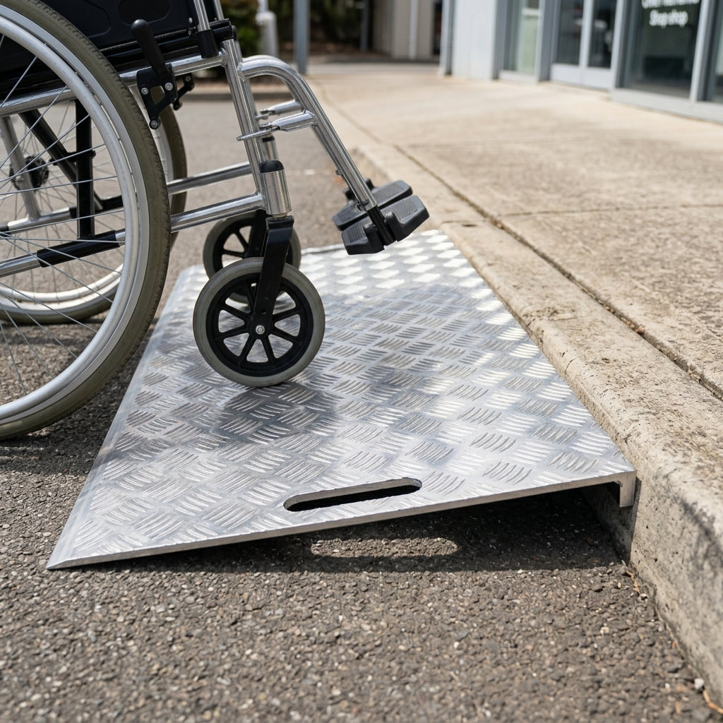 10mm - 50mm Aluminium Wedge Ramp 800kg Capacity