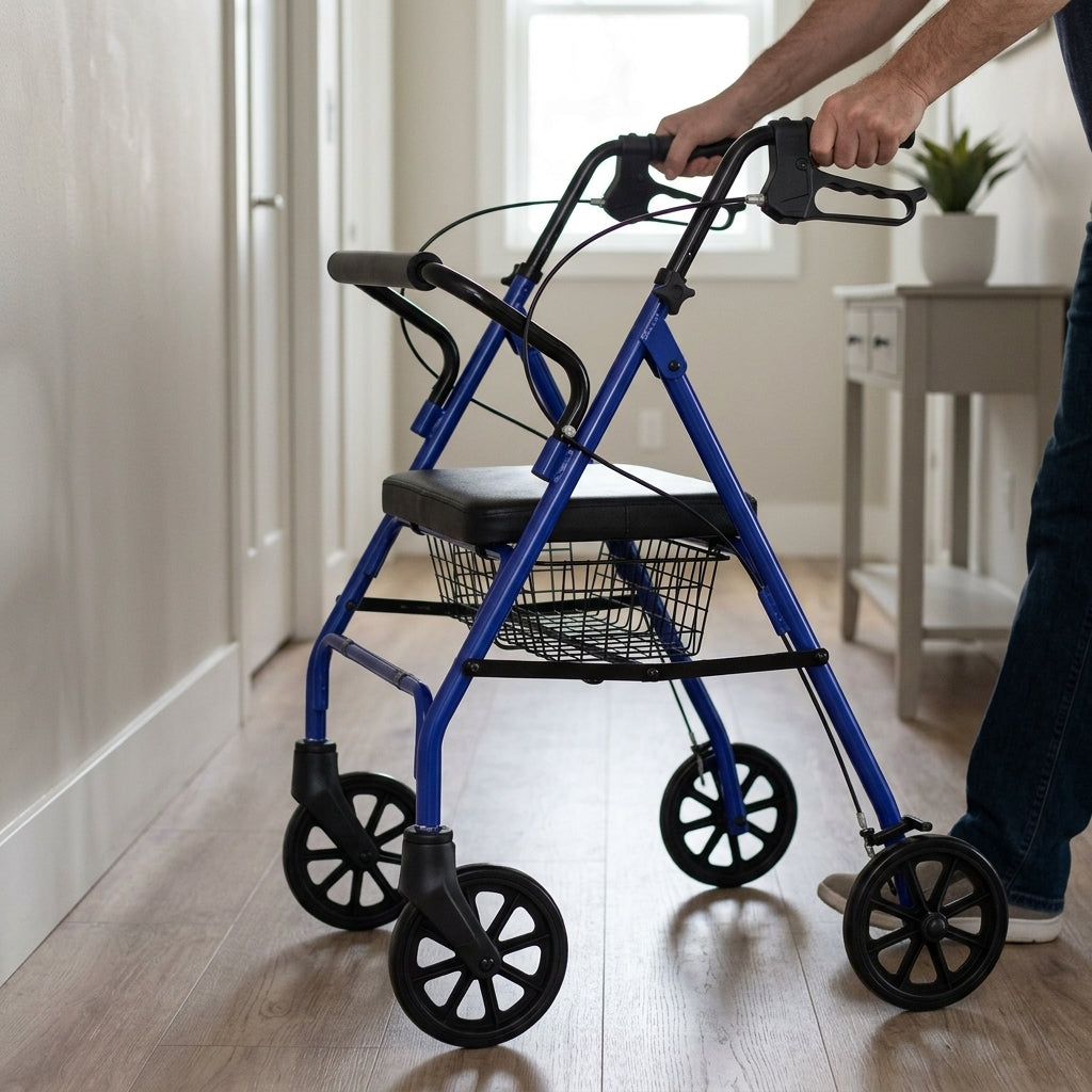 Heavy Duty Rollator 227kg Capacity Steel