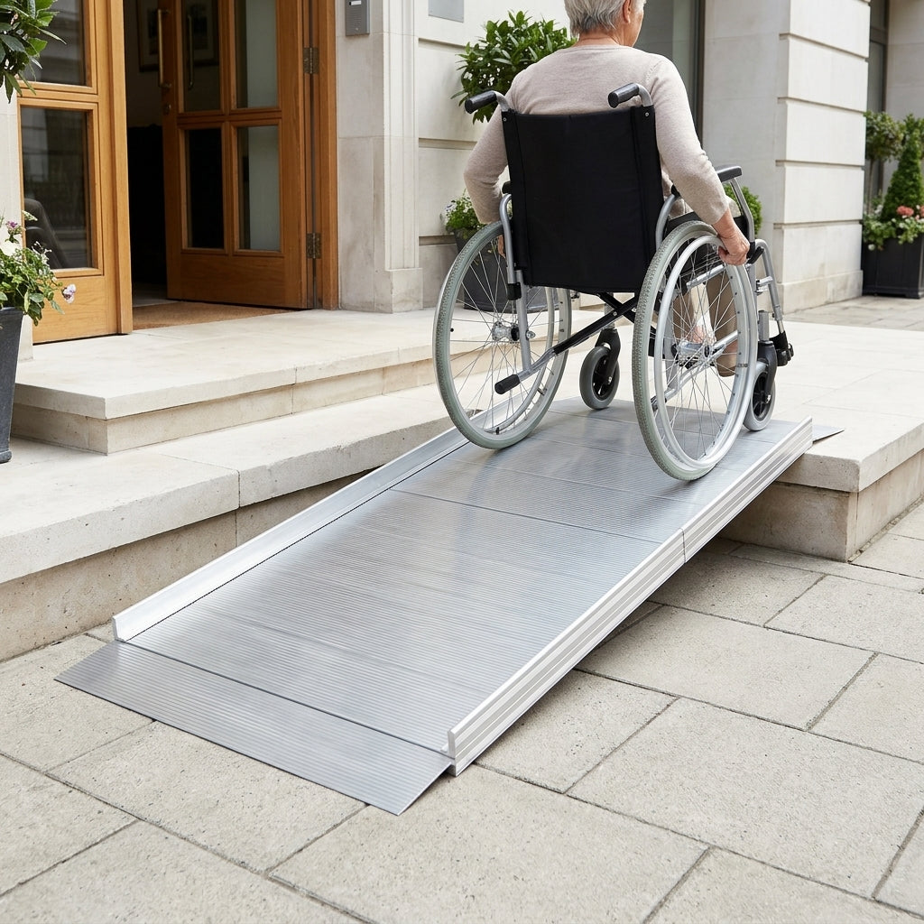 2ft to 12ft Wheelchair Ramp Aluminium 350kg Capacity