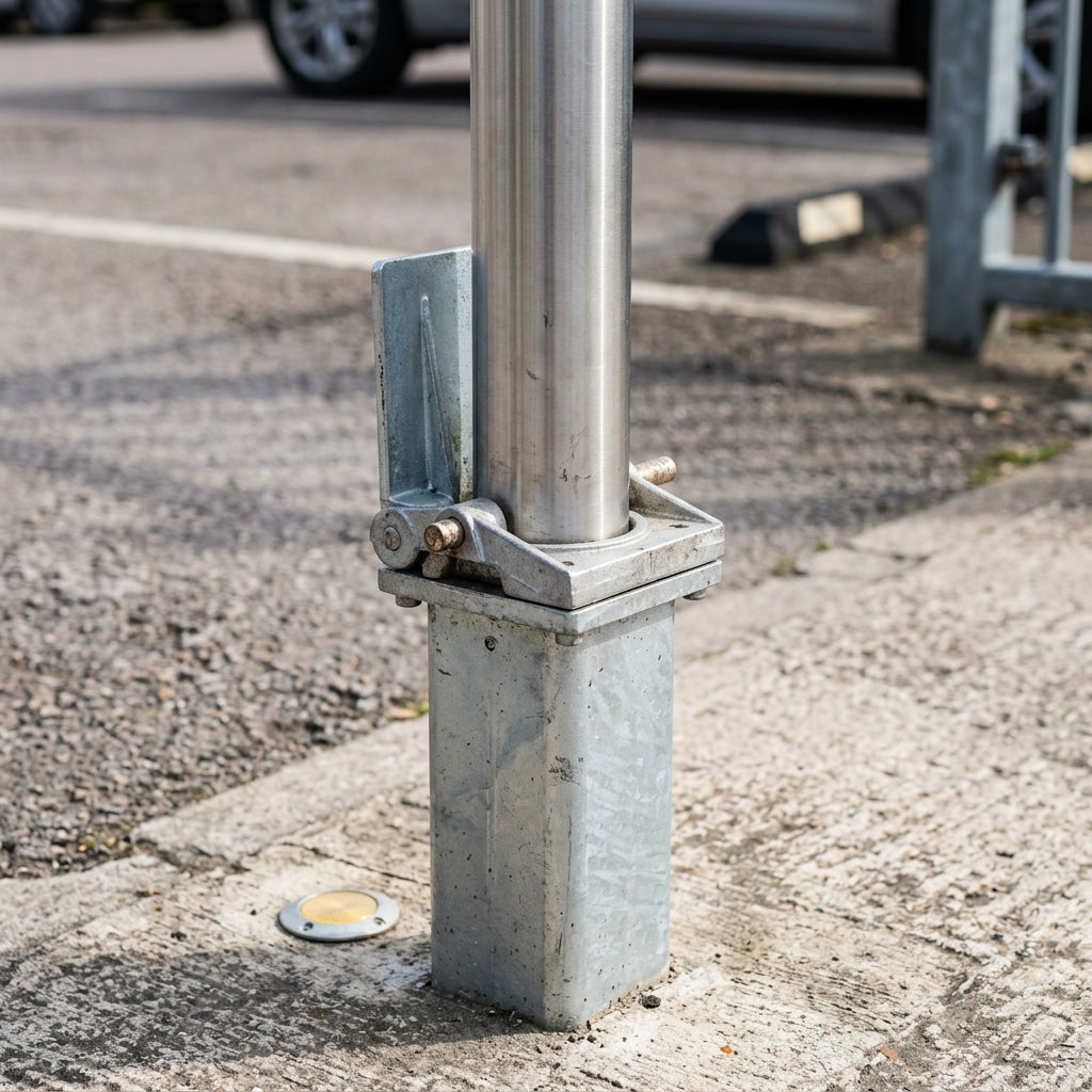 Retractable Bollard Stainless Steel Heavy Duty (view 2)