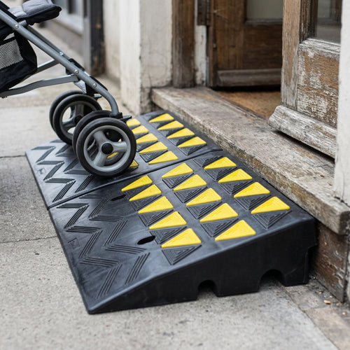 100mm High Rubber Kerb Ramp Pair 600mm x 300mm (view 2)