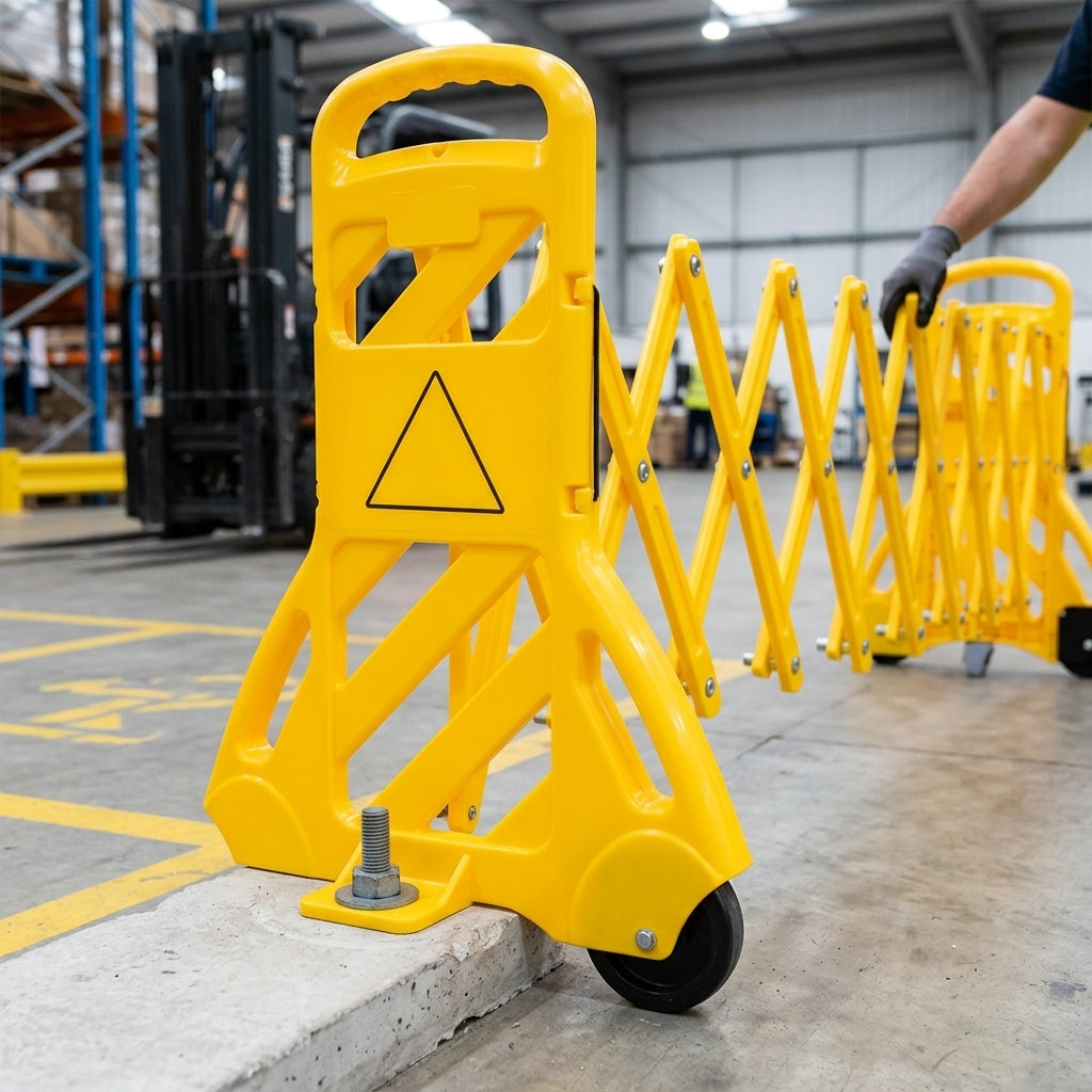 3.9m Expandable Safety Barrier on Wheels (view 2)