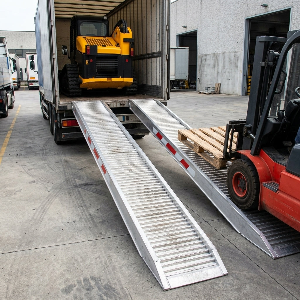 Aluminium Loading Ramps 4000-5500mm up to 12000kg Capacity