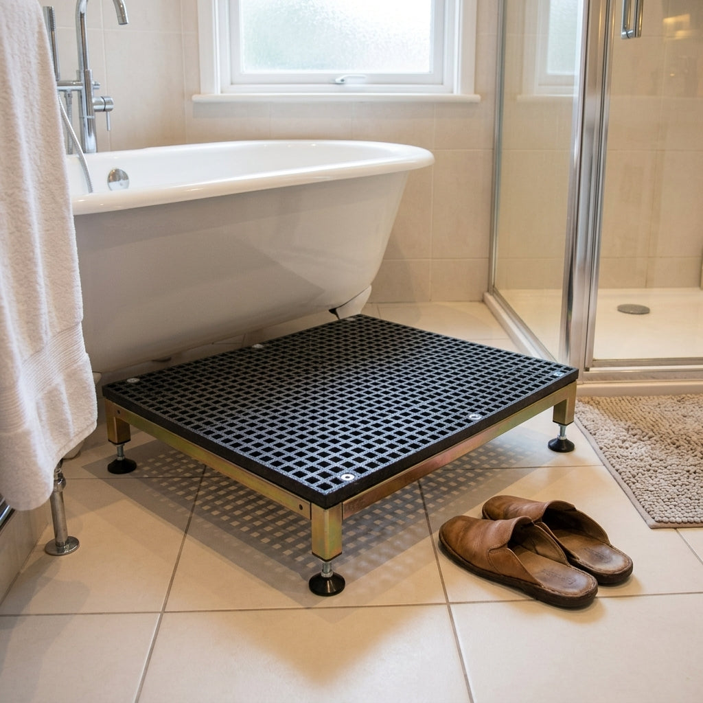 Adjustable Half Step with GRP Grip Surface