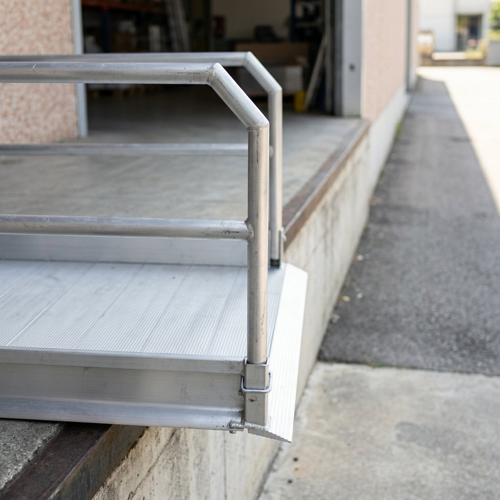 990mm Long Vehicle Accessible Ramp with Handrails, 1250mm Width (view 2)