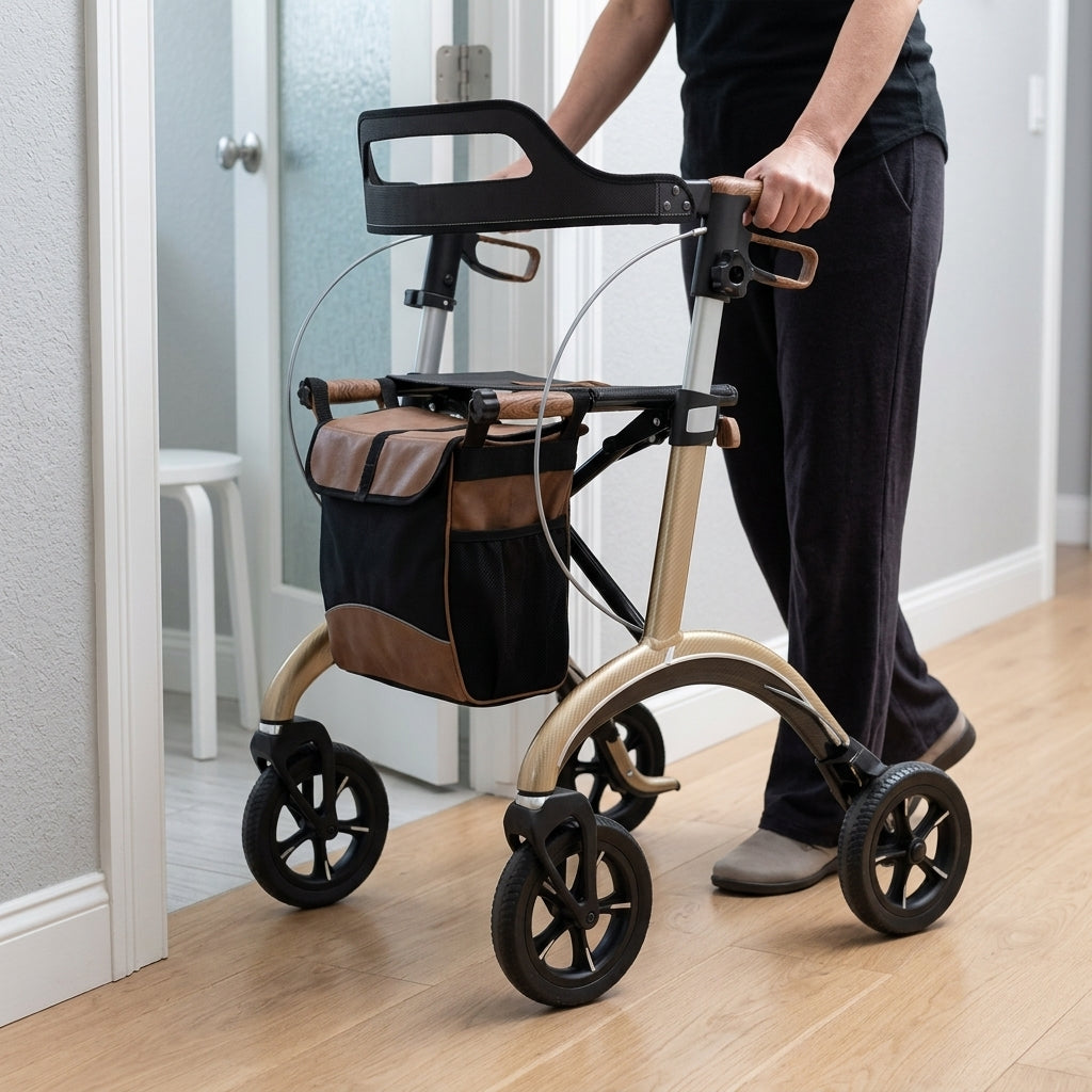 Ultra-Lightweight Carbon Rollator with Ergonomic Handles