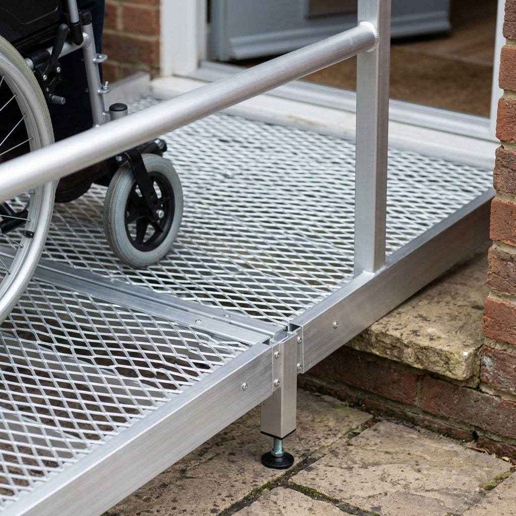 990mm Wide Aluminium Modular Wheelchair Ramp - 400kg Capacity (view 2)