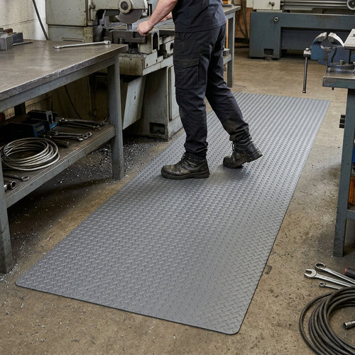 14mm Anti-Fatigue Mat Cut by Linear Meter Grey