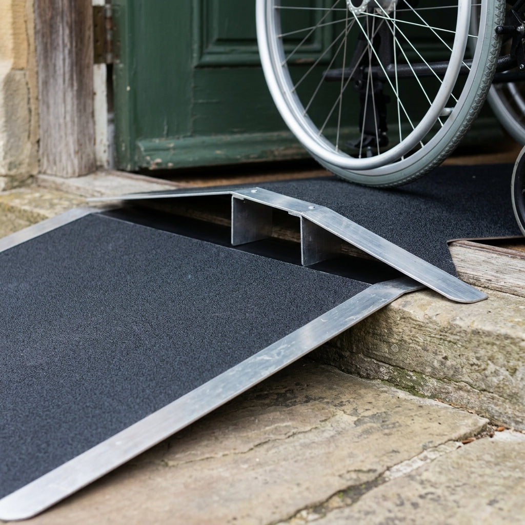 75mm Bridge Threshold Ramp Aluminium Non-Slip Surface (view 2)