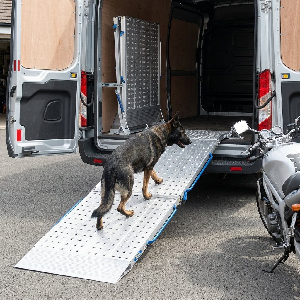 1100mm Wide Heavy Duty 2 Part Folding Van Ramp