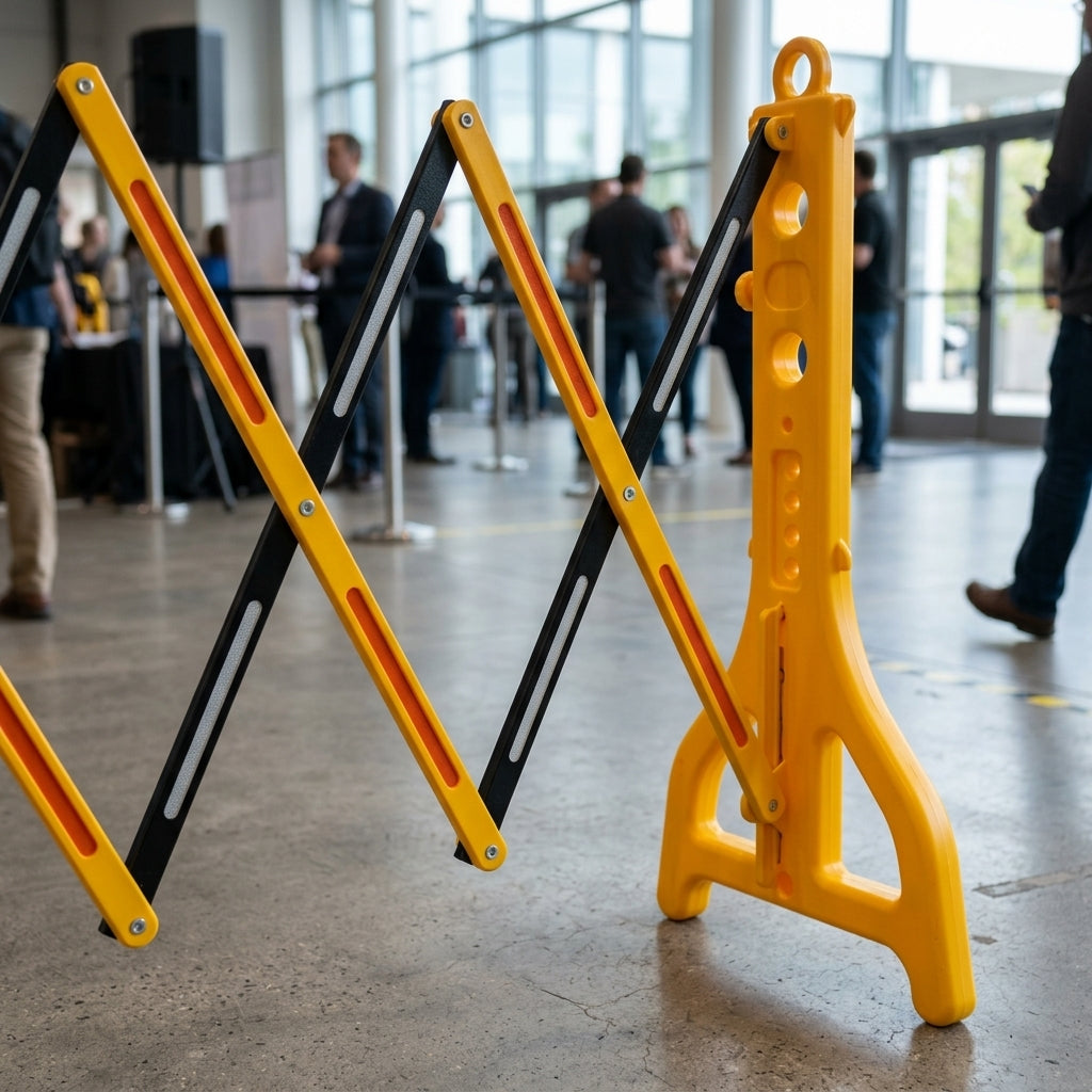 Expandable Safety Barrier 2.3m Black & Yellow Water Filled (view 2)