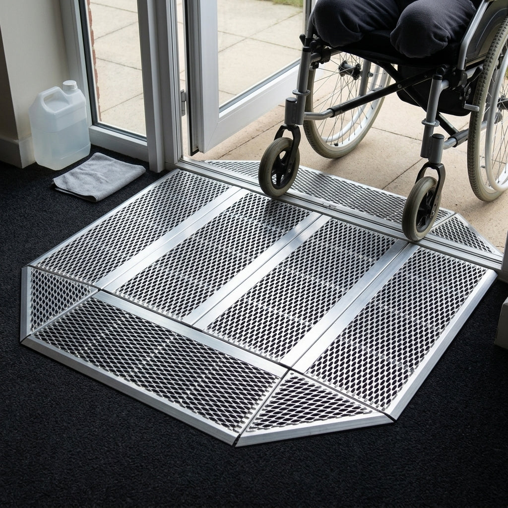 Modular Threshold Ramp - 3-Way Access - Height Adjustable 120mm