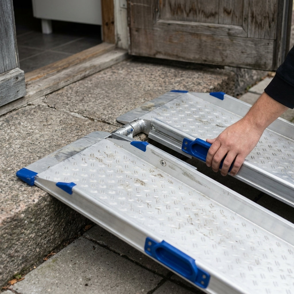 1100mm Folding Channel Ramps - 400kg Capacity (view 2)