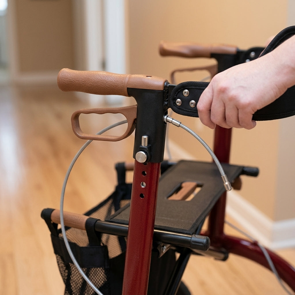 520mm Bariatric Rollator Red 180kg Capacity (view 2)