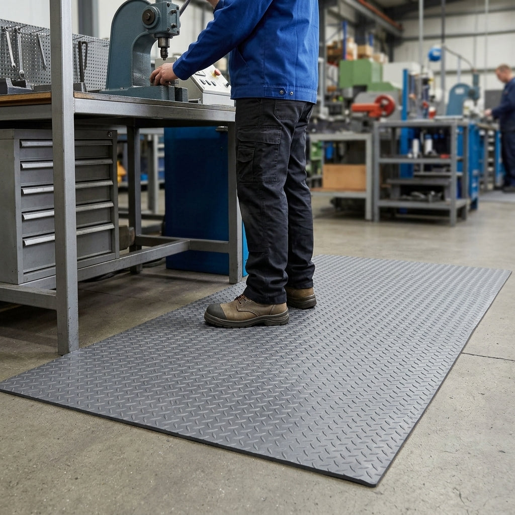 14mm Anti-Fatigue Mat 60/91/122cm Grey