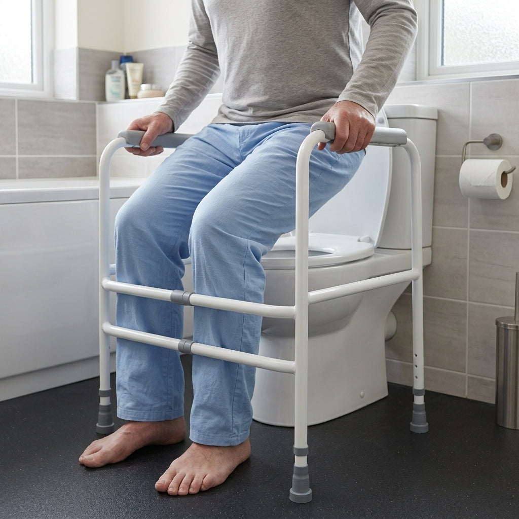 Adjustable Free Standing Toilet Frame - Height Adjustable