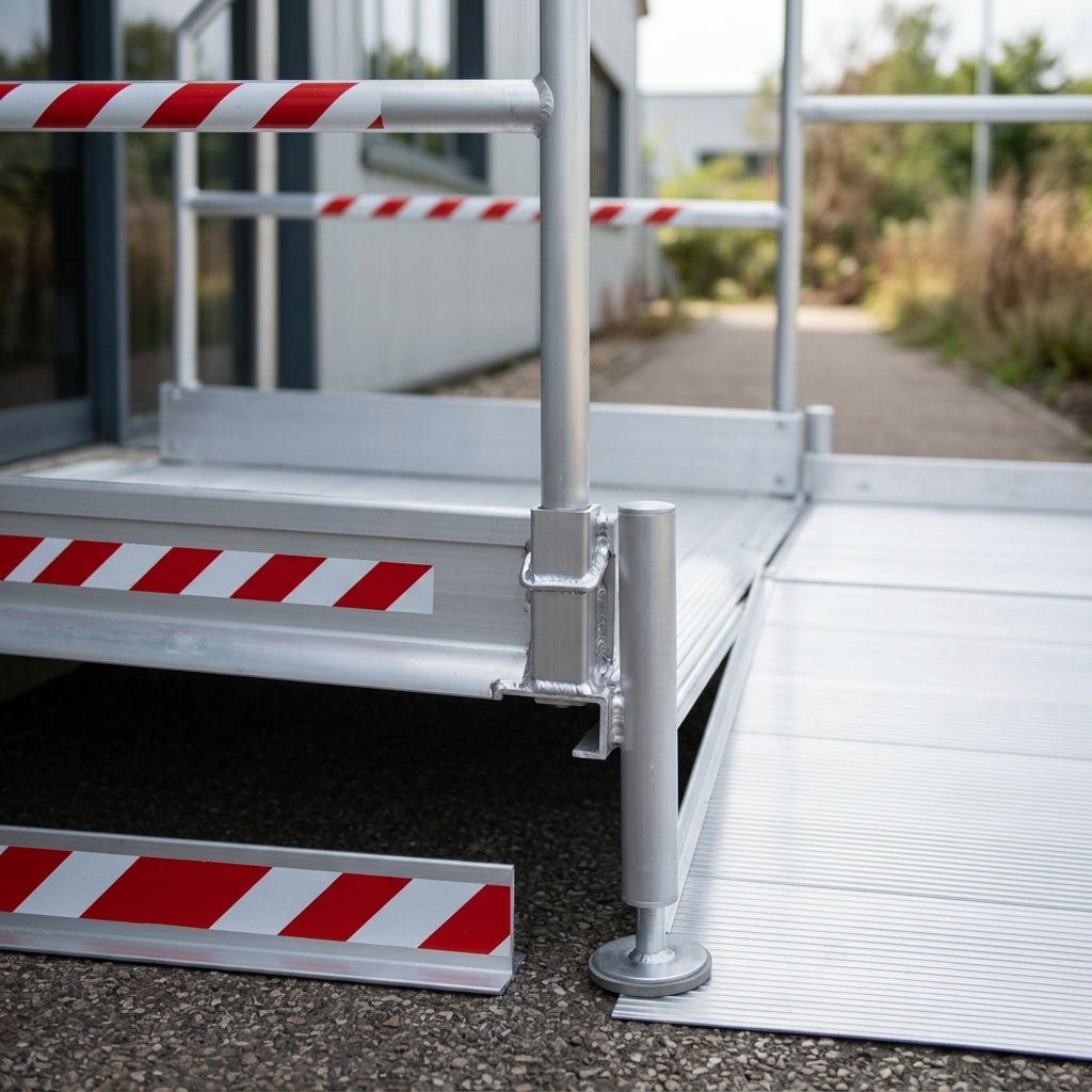 990mm Long Vehicle Accessible Ramp with Handrails 1000mm Width (view 2)