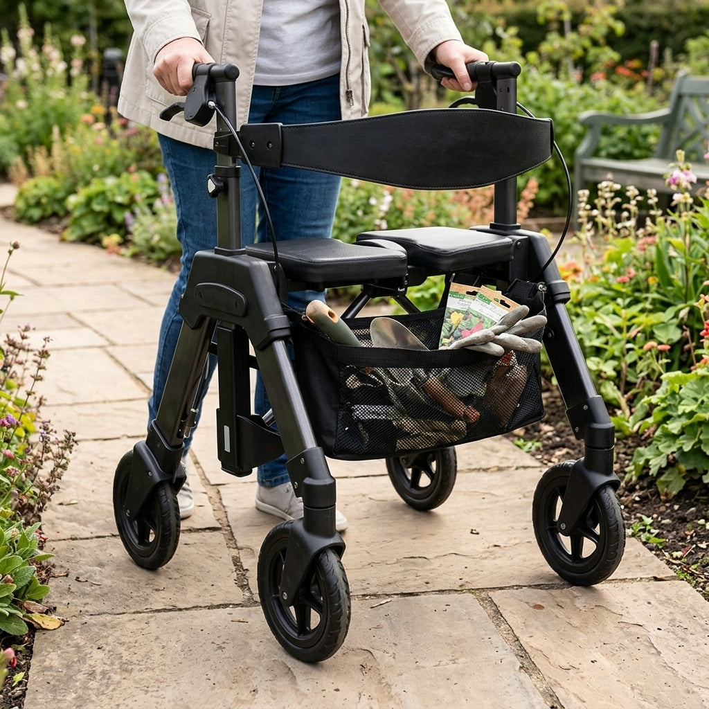 Heavy Duty Rollator 4-Wheel with Seat and Storage