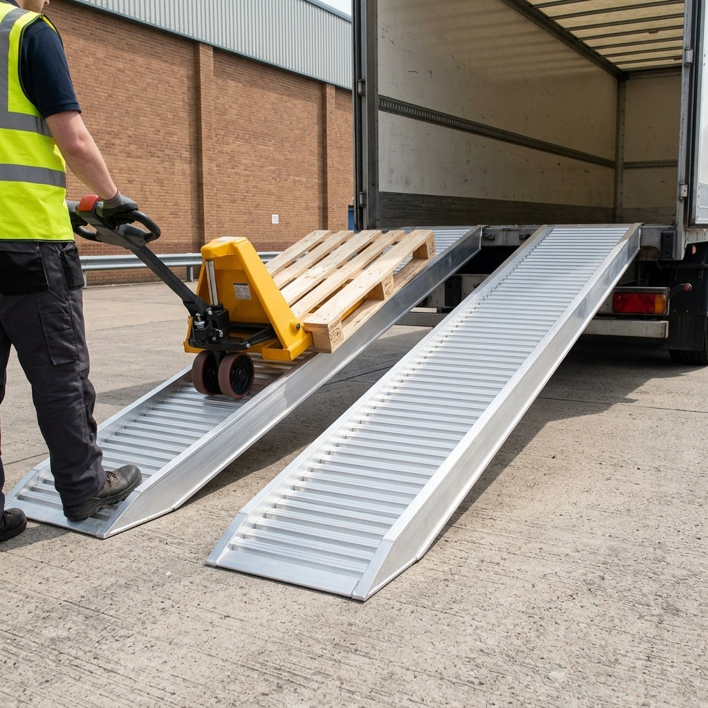 2500mm x 510mm Aluminium Loading Ramps 14000kg Capacity