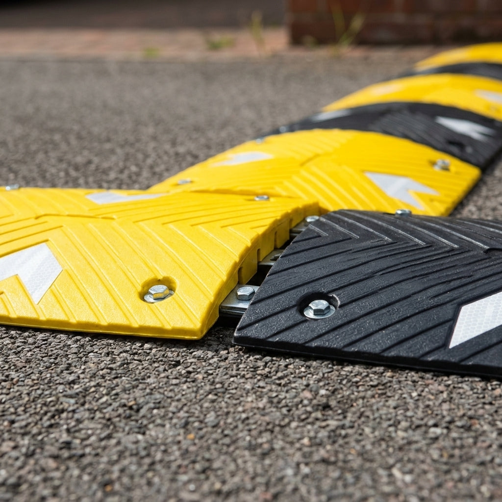 8000mm Speed Bump Kit 50mm High with Reflective Chevrons (view 2)
