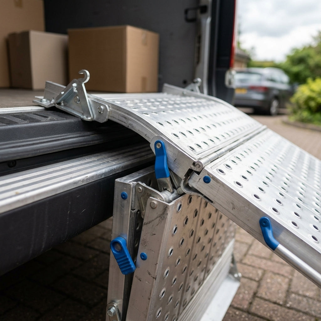 900mm Wide Heavy Duty 2 Part Folding Van Ramp (view 2)
