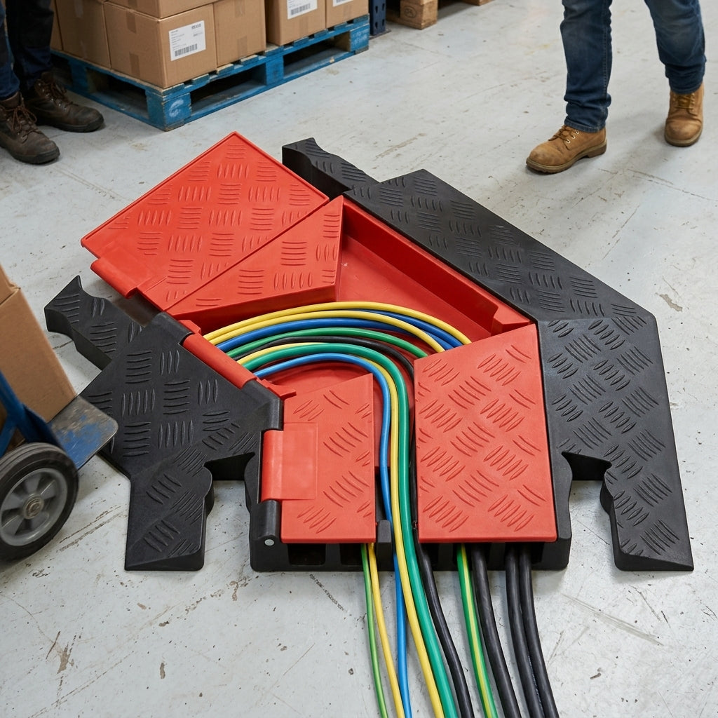 5-Channel Cable Protector 45° Left Turn Section