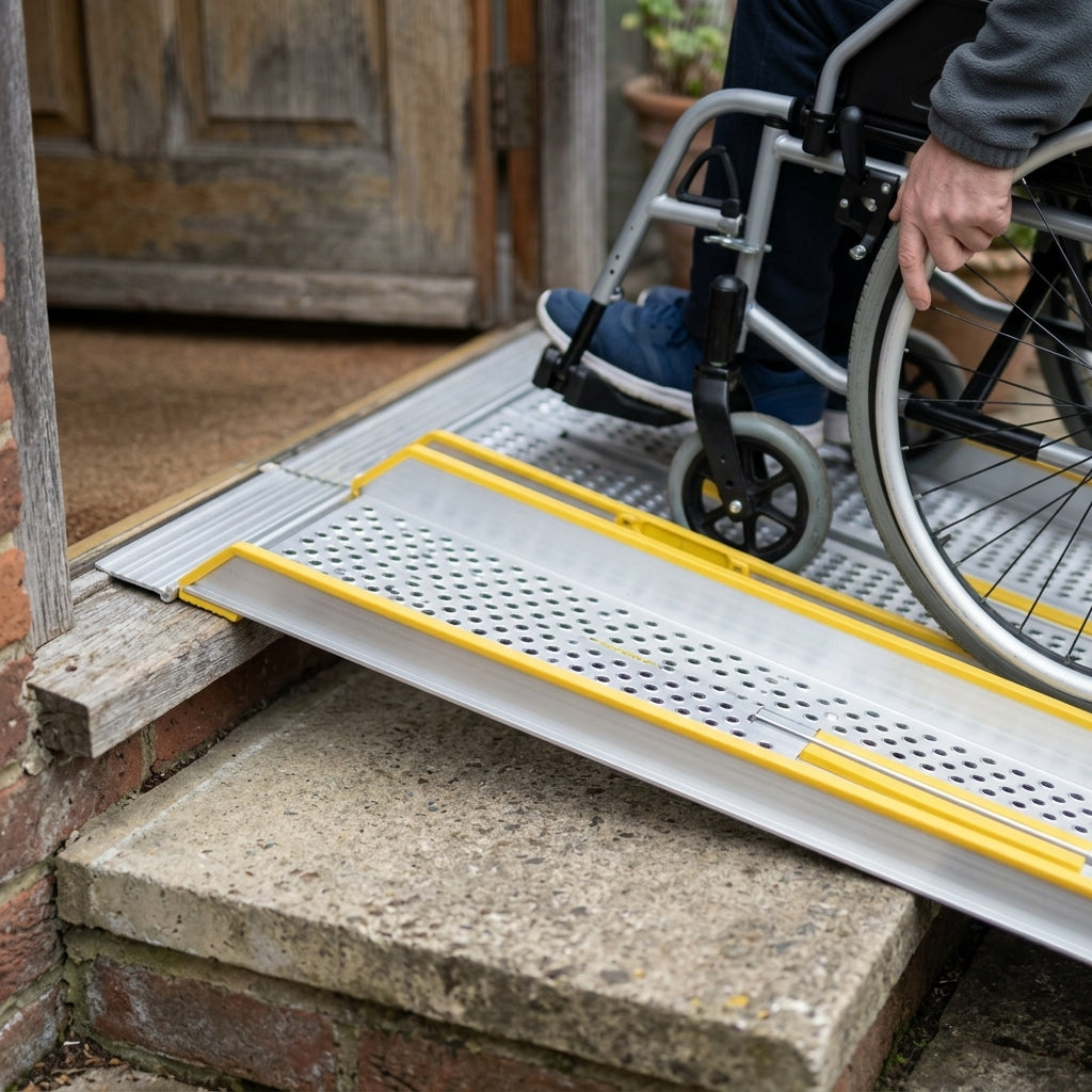 7ft - 10ft Dual Purpose Folding Telescopic Wheelchair Ramp (view 2)
