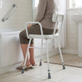 Height-Adjustable Perching Stool with Padded Seat