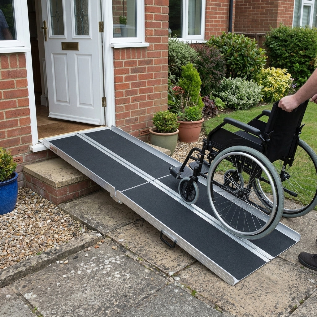 4ft - 10ft Multi-Fold Wheelchair Ramp Aluminium