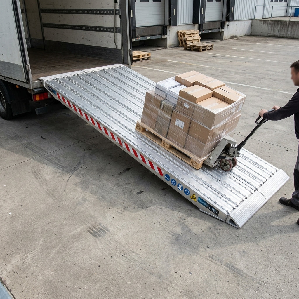 3500mm x 600mm Heavy Duty Loading Ramps 26100kg Capacity