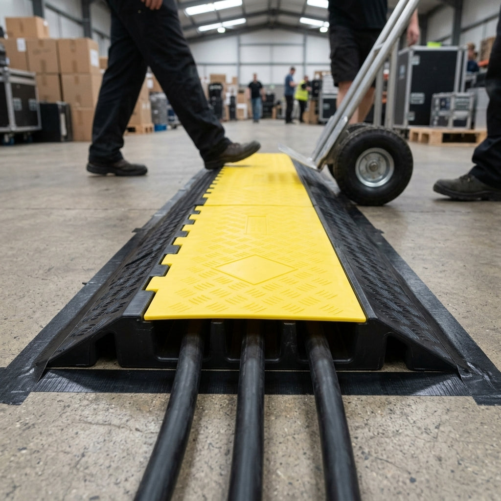 900mm x 500mm Cable Protector 3 Channels Heavy Duty