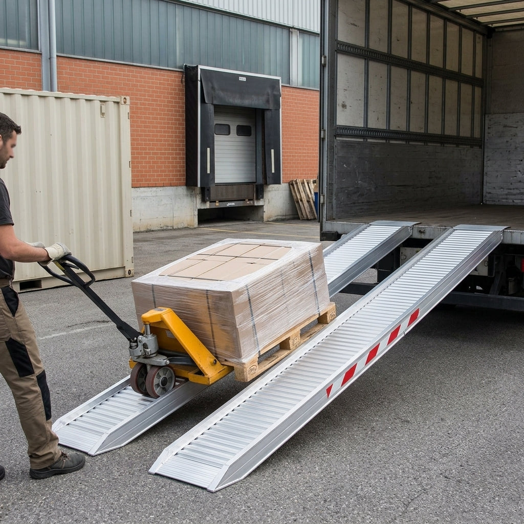 3500mm x 400mm Aluminium Loading Ramps 4580kg Capacity