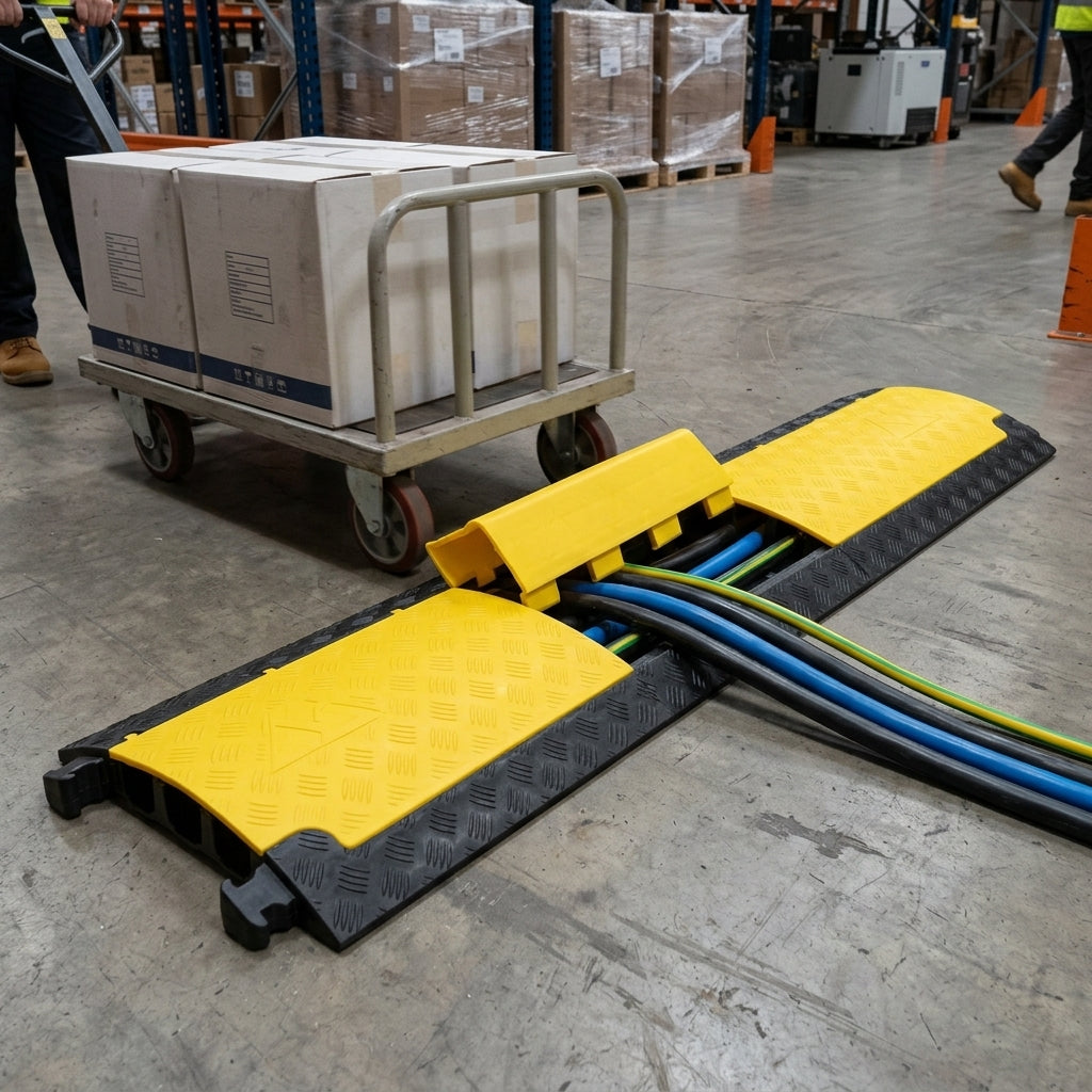 3 Channel Cable Protector with Non-Slip Surface