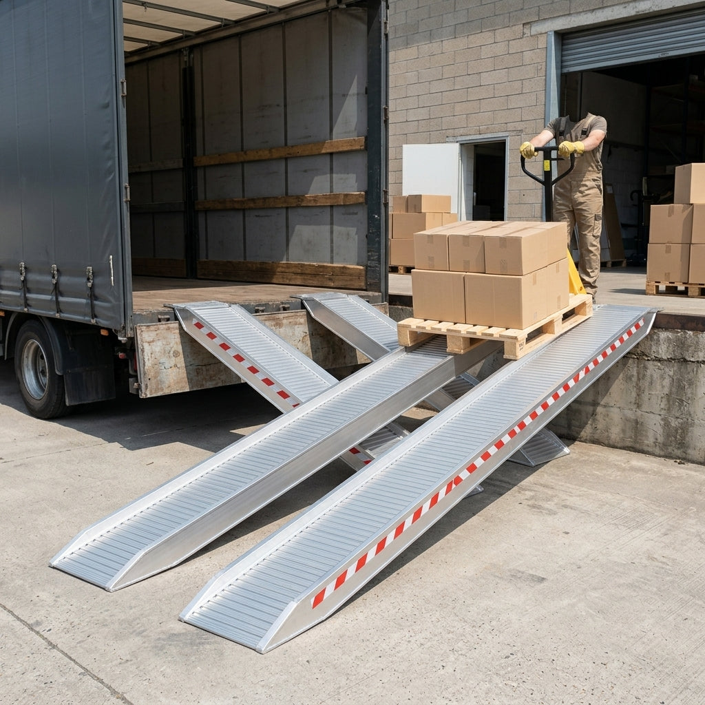 5000mm x 400mm Aluminium Loading Ramps 3435kg Capacity