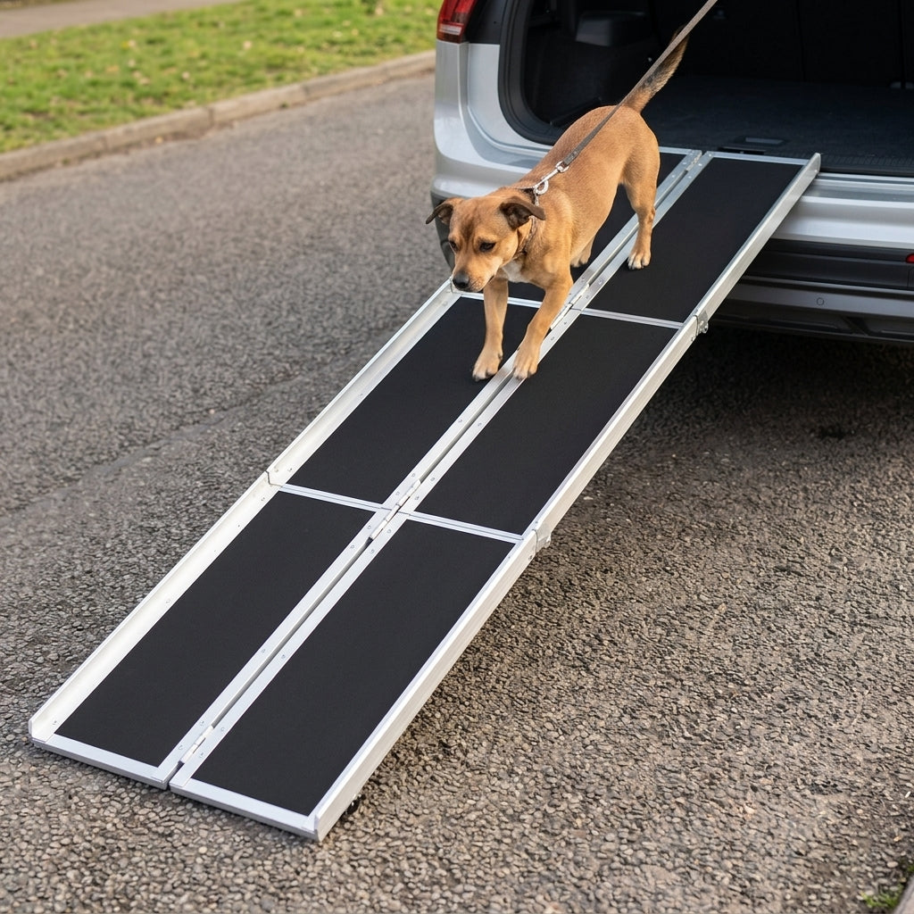 4ft - 8ft Multi-Fold Dog Ramp - Aluminium