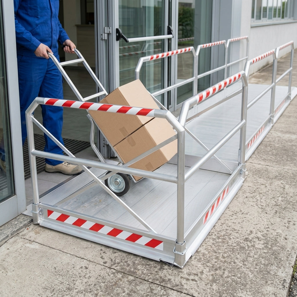 1990mm Vehicle Accessible Ramp with Handrails