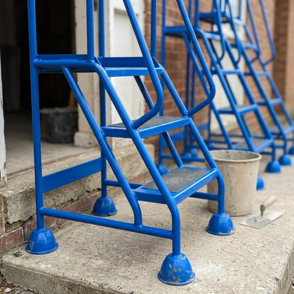 Platform Step Ladder 4 Treads with Handrails (view 2)