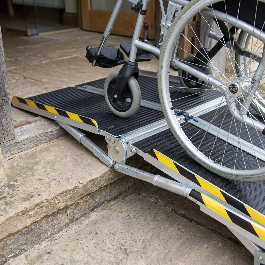 2ft - 8ft Portable Wheelchair Ramp with Anti-slip Surface (view 2)