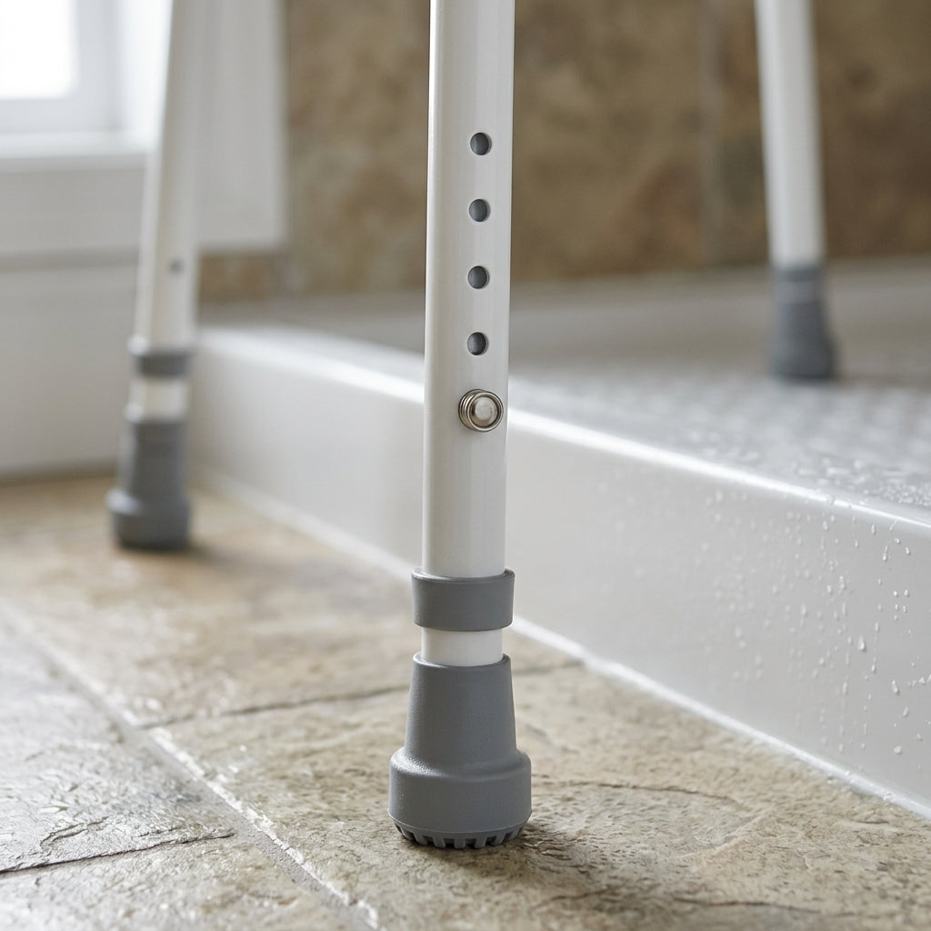 Height-Adjustable Shower Stool with Handles (view 2)