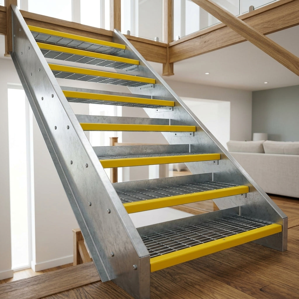 55mm Anti-slip Stair Nosing in Steel