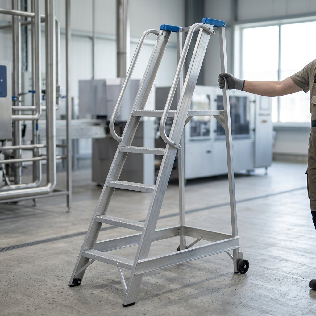 Trade Step Ladder 3 Tread Aluminium Anti-Slip Platform