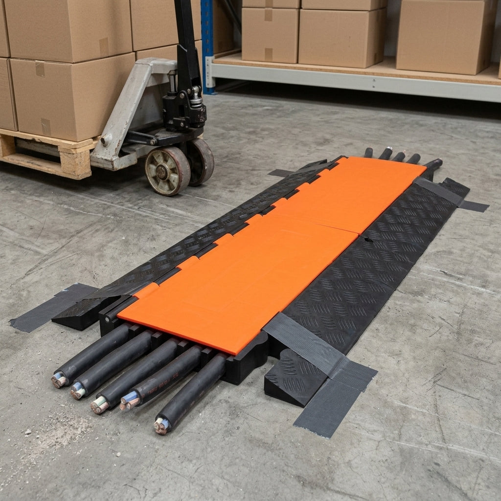 5-Channel Cable Protector Orange/Black for Up to 1.325" Cables