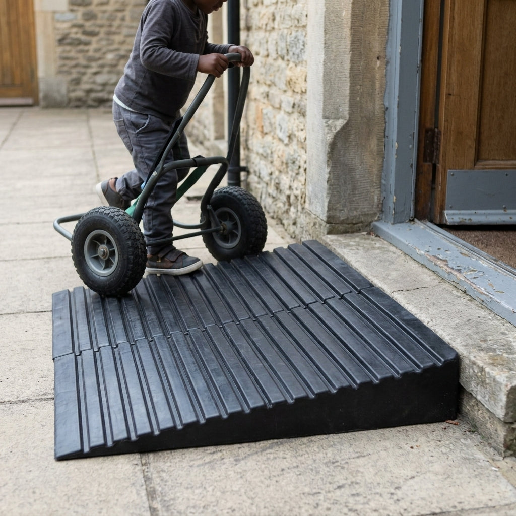 4.5-8 inch Rubber Threshold Ramps with 1:6 Gradient