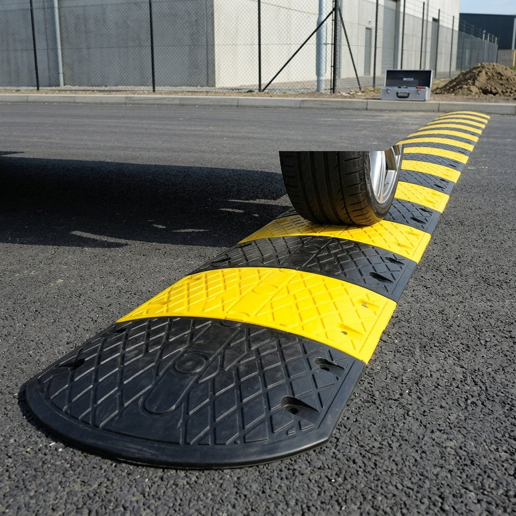 8500mm x 450mm x 60mm Heavy Duty Speed Bump with Steel Plate